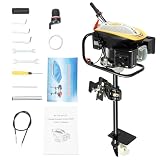 BJTDLLX 4 Stroke 9HP Outboard Motor, Outboard Motor Boat Engine, Heavy Duty Fishing Boat Marine Engine for Fishing Aquaculture Outdoor Adventure