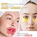 15 Pairs Gold Eye Mask and 15 Pcs Collagen Crystal Lip Mask, Under Eye Patches and Lip Pads,Collagen Crystal Mask Set for Moisturizing, Reducing Fine Lines & Dark Circles for Valentines Day Gifts