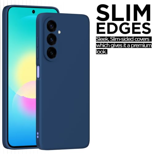 Image of Outlouders Back Cover for Samsung Galaxy M47 5G / A27 5G | Camera Protection | Durable Soft Matte Silicone Bumper Case (Blue)