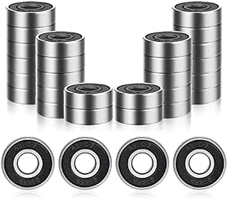 AIEX 30pcs 608RS ABEC-7 Skateboard Ball Bearings, Rolling Bearing Double Rubber Sealed Deep Groove Ball Bearings for Skateboard Scooter Inline Skates 3D Printer