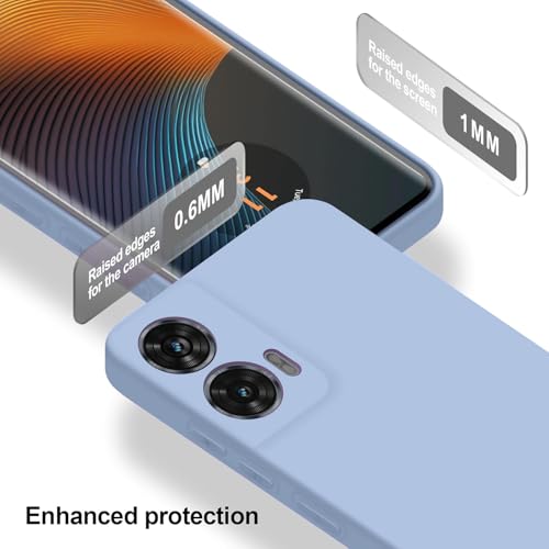Image of DIZORO Microfiber Candy Case for Motorola G96 5G Smooth Touch Cushion Liquid Soft Silicone Gel Rubber Phone Cases Non-Slip Full Body Protective Shockproof Back Cover -Carolina