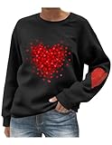 Idéal en toute saison : Ce sweat-shirt de la Saint-Valentin est doux et confortable, confectionné en polaire respirante et légère pour un confort optimal. Sa coupe près du corps et son col rond décontracté vous assurent un confort tout au long de la journée pendant les fêtes. Veuillez consulter le guide des tailles à gauche pour choisir la vôtre.
