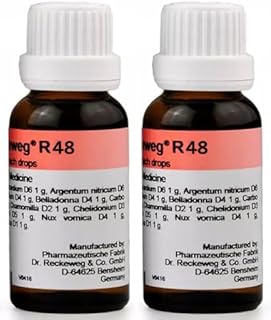 Generic Dr. Reckeweg R48 Drops (Single Homeopathic Remedies) - 22ml/0.74 Fl Oz (Pack of 2), White