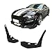IKON MOTORSPORTS, Front Winglets Replacement Compatible With 2015-2023 Ford Mustang With Modified GT500 Style AMPP Front Bumper, 2PCS Unpainted PP Lip Corner Spoiler
