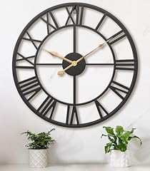 Pytha Sight 24 Inch Large Oversized Farmhouse Modern Decorative Wall Clock for Living Room,Silent photo Pytha Sight 24 Inch Large Oversized Farmhouse Modern Decorative Wall Clock for Living Room,Silent
