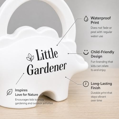 Image of Dinosaur Watering Can for Kids | 1 Litre | Plastic Dinosaur with Moving Eyes | Leak Proof, Lightweight, Easy Grip Watering Can | Kids Return Gifts | 10 Inches (Little Gardener White)
