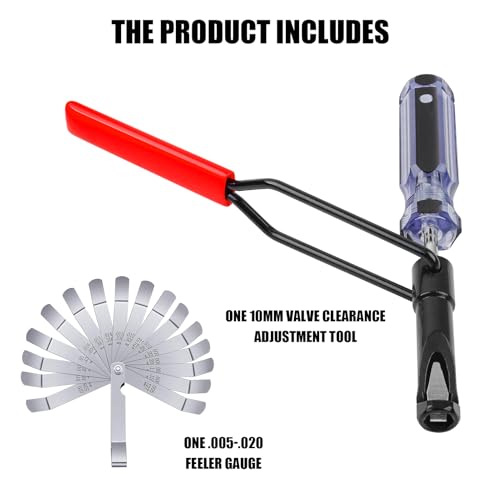 image for JNSOET Valve Lash Adjustment Tool, with Angled Feeler Gauge，Jam Nut 