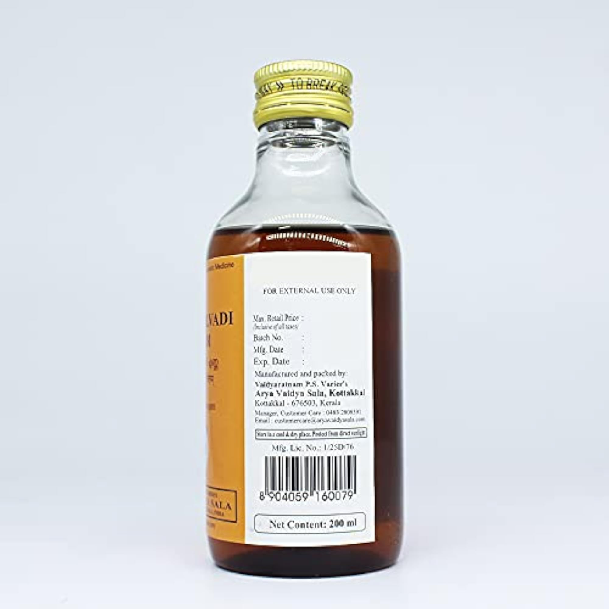 Asanavilwadi Tailam, 200ML Ayurvedic Oil