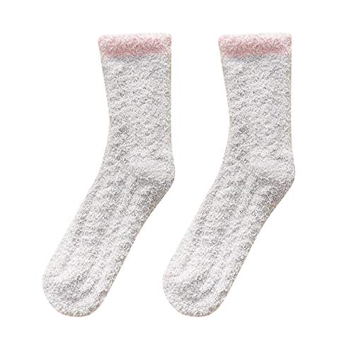 Ladies Soft Socks Women Fashion Patchwork Ladies Fashion Patchwork Keep Warm Socks Thick Socks, Khaki, One Size
