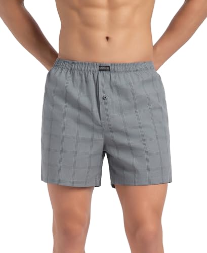 Image of Jockey 8222 Men Super Combed Mercerized Cotton Woven Checkered Inner Boxers with Ultrasoft and Durable Inner Waistband (Pack of 2, Colors & Prints May Vary)
