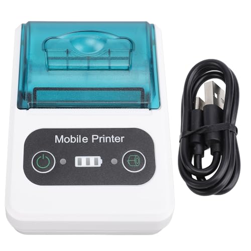 BT Thermal Receipt Printer, 58mm Portable Small Thermal Printer for iOS, Android for Office Retail Store Restaurant (Green White)