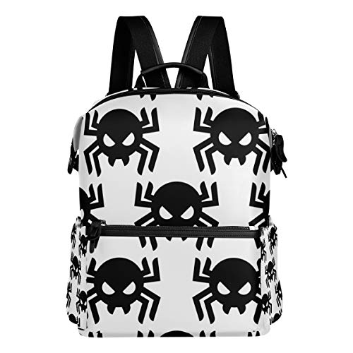 Preisvergleich Produktbild MALPLENA Schulranzen Daypack Wanderrucksack Schwarz Spiders