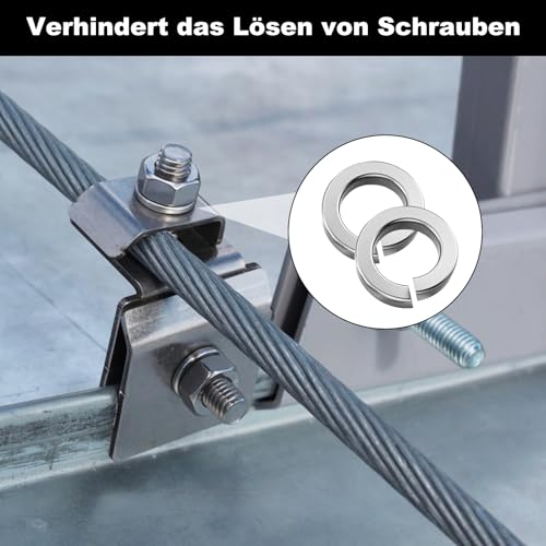 Celepoir 650 Stück Federringe Edelstahl Set, Federringe Sortiment M2/M2.5/M3/M4/M5/M6/M8/M10/M12/M14 Edelstahl, Unterlegscheiben Sperringe, Spiralförmige Federscheiben für Anziehen von Schrauben