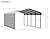 Arrow Carports Galvanized Steel Carport, with 1-Sided Enclosure, Compact Car Metal Carport Kit, 12' x 20' x 7', Eggshell