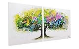 Unsere Künstler verwenden ausschließlich strapazierfähige Künstler-Leinwand in hochwertiger Profiqualität. Dieses handgemalte Wandbild ist bunt gehalten und überzeugt mit seinen ausdrucksstarken Acrylfarben.