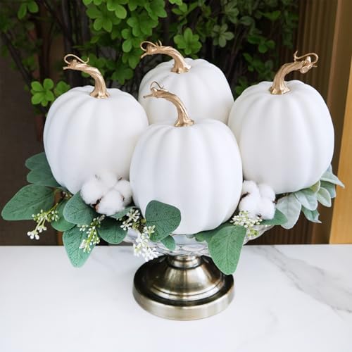 Calabazas de otoño sintéticas para arreglos duraderos sin manchas ni humedad en el hogar 7