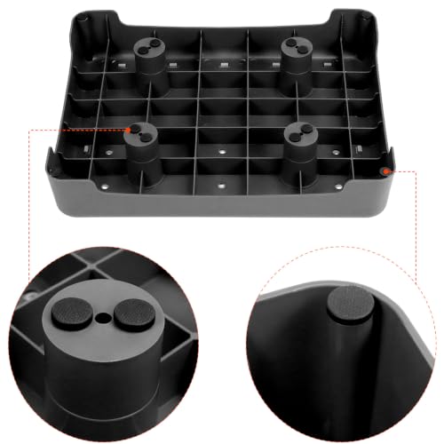 QWORK® rutschfest Halbstufe 9cm - Tragbare Steighilfe & Einstiegshilfe Tritthocker bis 220 kg Belastbar für Senioren, Dusche, Badewanne, Auto, Outdoor