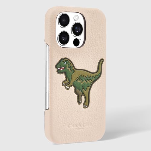 Coach Genuine Debossed Pebbled Leather Slim Wrap iPhone 16 Pro Case - Designer Phone Case - Ivory Rexy - image 7
