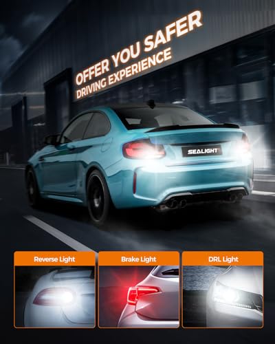 image for SEALIGHT 3157 LED Bulb White, Super Bright 3156 3056 3057 4157 3047 40