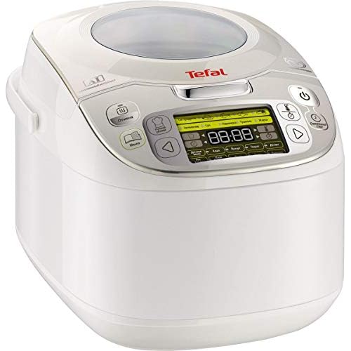 Tefal RK8121 Multi-cuiseur 45 en 1, 750 W, capacité 5 l, 45 fonctions de cuisson, fonction maintien au chaud, écran LCD, avec livre de recettes, blanc.