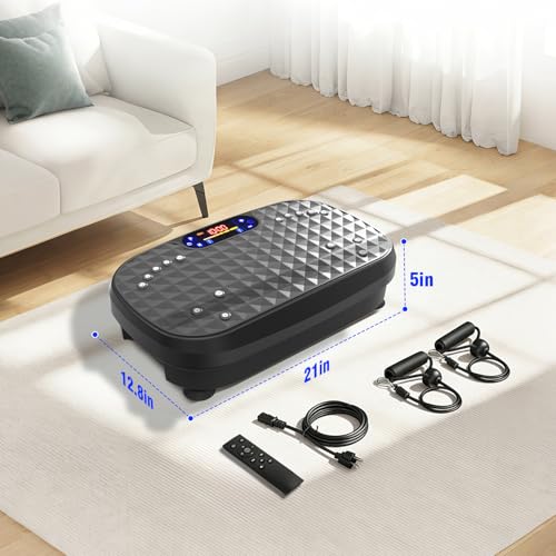Image of AXV Vibration Plate Fitness Platform Exercise Machine Vibrating Shaking Full Body Shaker Workout Vibrate Stand Shake Board Sport for Weight Loss Fat Burner for Gym Home Office