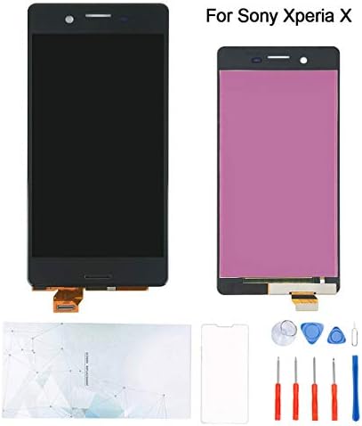 Kosuroum Screen Replacement Compatible with Sony Xperia X F5121 F5122 LCD Glass Display Touch Digitizer Assembly Tools (Black)