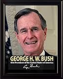 George H. W. Bush 41st President | Poster Picture or Framed Wall Art (8x10 Framed)
