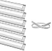 inShareplus 3.3ft/1M, 6 Pack Bendable LED Aluminum Channel System, U Shape, Silver Color, with Milk White Cover, End Caps and Mounting Clips, Aluminum Profile for LED Strip Light Installation