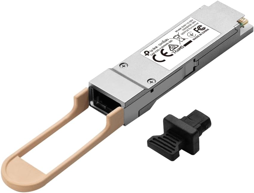 TP-Link Omada 100GBASE-SR4 Multi-Mode QSFP28 Transceiver, Supports Digital Diagnostic Monitoring (DDM), Wide Operating Temperature, Hot-Plug Supports, up to 100m Transmission Distance(SM9110-SR4)