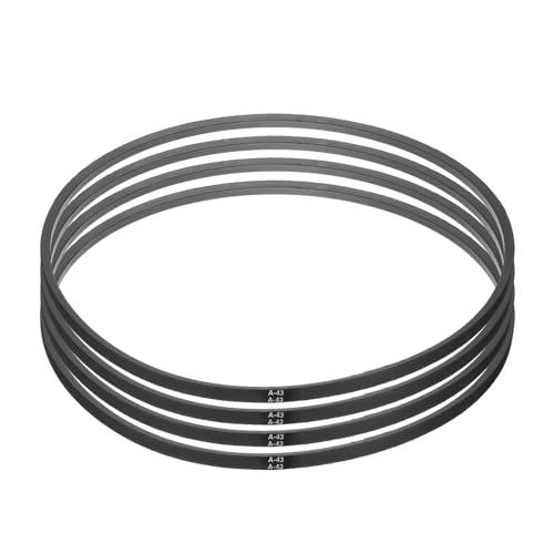 Image of uxcell 4pcs A43 or 4L450 Classic Wrapped Rubber V-Belt, 43 inch(1100mm) Inside Circumference, A Profile V Belt