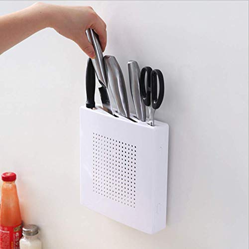 MJEMS Knife Blocks Holder,Self-Adhesive Knife Blocks Insert,Wall Mounted Plastic Kitchen Knife Storage,Knife Drawer Organizer Drawer Insert