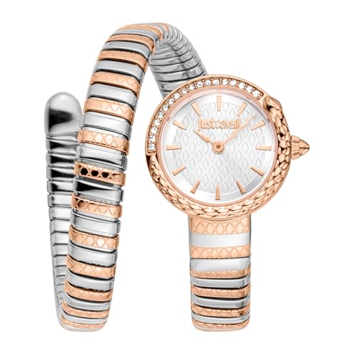 Just Cavalli Reloj Analógico para Mujeres de Cuarzo con Correa en Acero Inoxidable JC1L301M0075