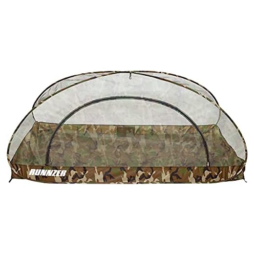 L RUNNZER Mosquito Tent for Camping Outdoor Travling Camping for Backyard, Self Standing Auto- Expanding