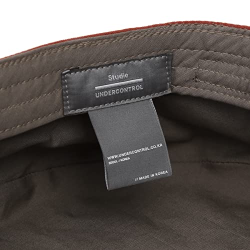 Undercontrol Bio Washed Cotton Classic Castro Octagonal Pattern Stylish Painter Beret Hat Unisex Hunting Cap Korea (Full Moon Red) #TOP6