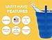 Arrow Home Products Sip A Cup with Built in Straw, 10oz, 6pk - BPA-free Straw Cups for Kids Great for Everyday Use - Made in the USA, Stackable Kids Straw Cups - Purple, Blue, Green, Orange