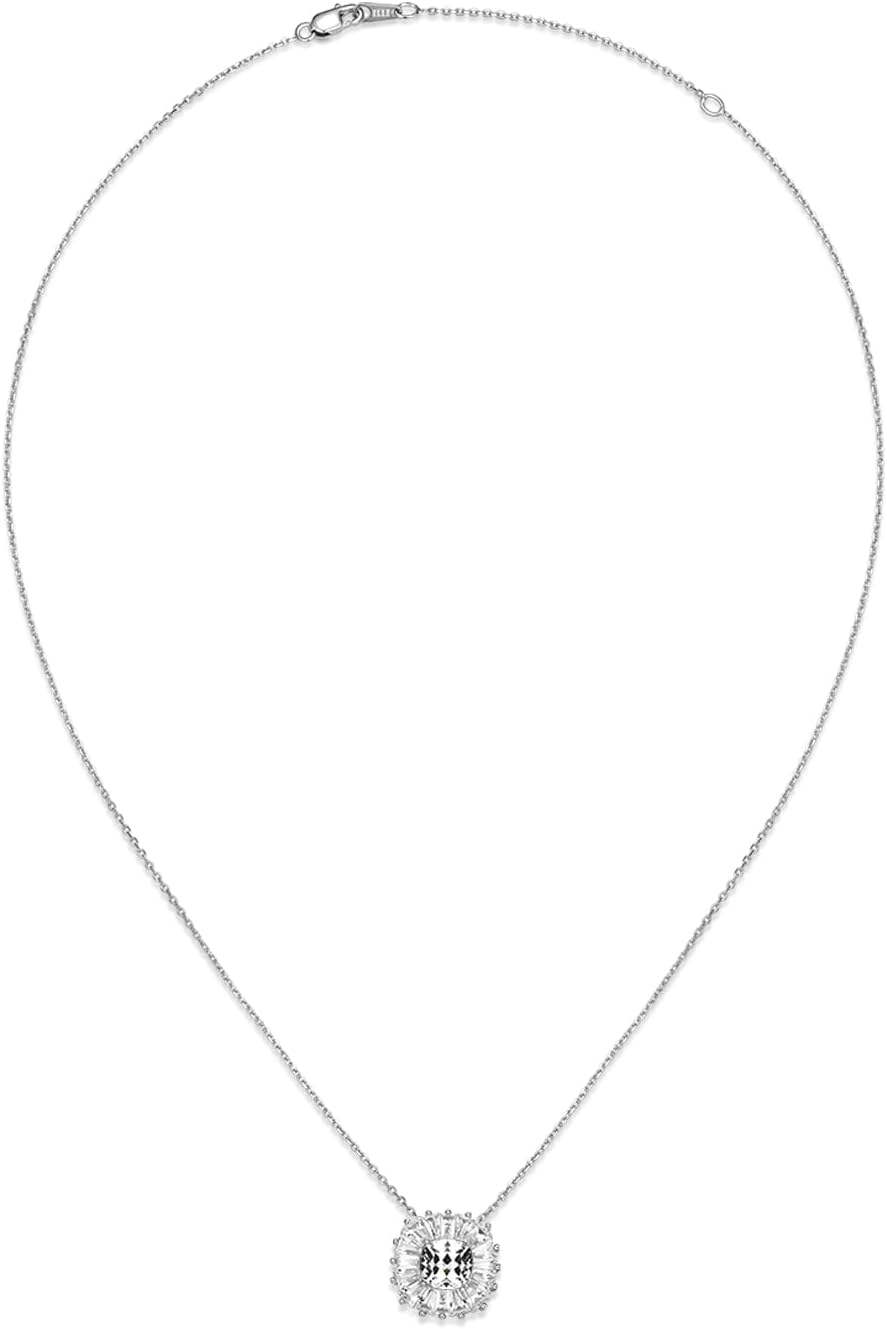 MISS MIMI Solitaire Cubic Zirconia Necklace for Women, 1–3 CT Round,Heart,Princess Cut CZ Options, Bezel or Prong Set in 925 Sterling Silver, Adjustable 16–20" Minimalist Everyday Jewelry - Image 5