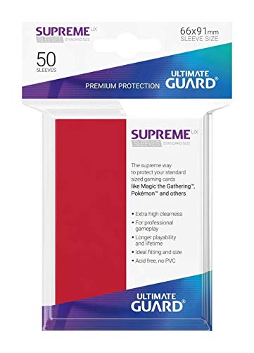 Ultimate Guard Ugd10802 Supreme UX Manches rouge protège-carte standard jeu de cartes