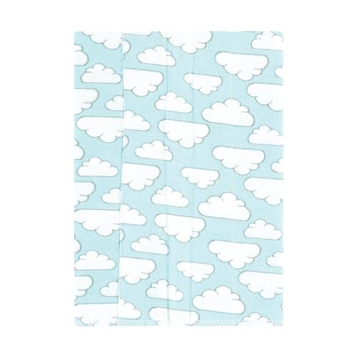 Image of Hudson Baby Unisex Baby Cotton Flannel Burp Cloths, Neutral New Elephant 4-Pack, One Size