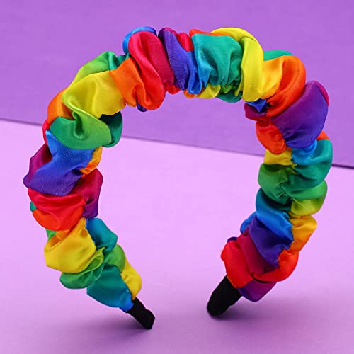 Cloace Rainbow Cute Hair Hoop Colorful Simple Headbands Rave Multi-Color Headwear Party Hair Accessories For Adult And Kid #TOP6
