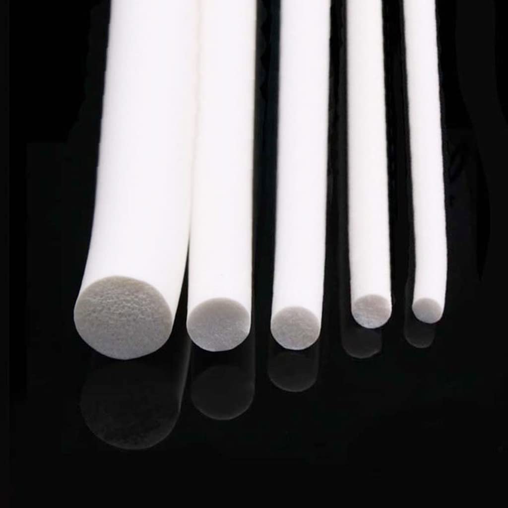 Silicone Foam Seal Strip, Tira De Sellado Espuma Silicona, 5 M, Blanca, Diámetro 1-25 Mm(Dia11mm)