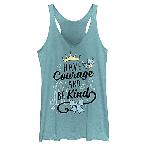 Disney Junior's Princess In My Own Time Doodle Tri-Blend Racerback Layering Tank, Tahiti Blue, X-Small #TOP6