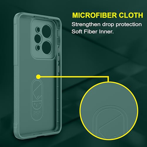 Image of Zapcase Back Case Cover for Realme 15 Pro 5G | Compatible for Realme 15 Pro 5G Back Cover | Liquid Silicon Magic Case with Camera Protection | Dark Green