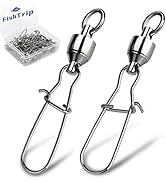 FishTrip Snap Swivels 30Pack Ball Bearing Fishing Swivels Saltwater 0#-10# Duo Lock Barrel swivel...