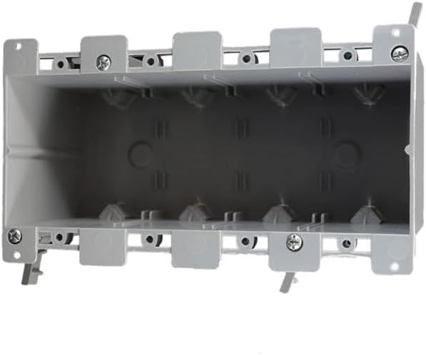 Cantex 3012631 68 cu. in. Old Work Rectangle PVC 4 Gang Outlet Box Gray