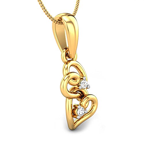 CANDERE by Kalyan Jewellers Contemporary Collection 14kt (585) Yellow Gold and Diamond Pendant - Image 3
