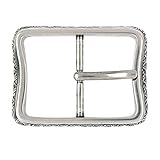 Farbe: Silber Reptile\'s House GÜRTELSCHNALLE CESTINO IN VINTAGE SILBER 4CM Silber B 6 x H 5,5 cm
