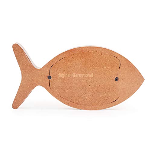 Nagina International Nautical Fish Decor Mirror Wall Hanging | Bathroom Sculptures (5 X 10 Inches) #TOP2
