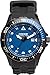 Cressi Manta Coloroma Reloj  Submarino 100 m, Unisex Adulto, Negro/Negro/Azul, Uni