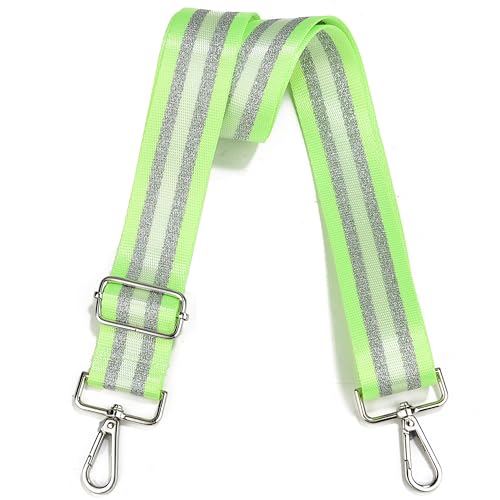 Image of LVYOUME Purse Strap Silver Hardware Wide Bag Straps Replacement Crossbody Adjustable Shoulder Strap for Purses