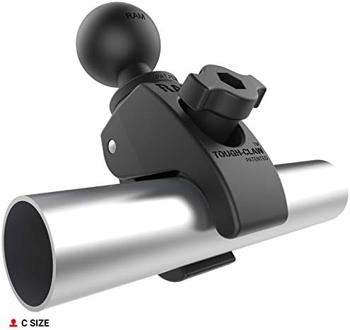 Miniatura 8 de RAM Mounts RAP-401U Base de bola de abrazadera grande con abrazadera de garra dura con bola de tamaño C de 1.5 pulgadas para rieles de 1 a 2.25